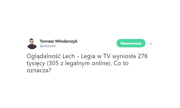 OGLĄDALNOŚĆ w TV meczu Lech - Legia! :D